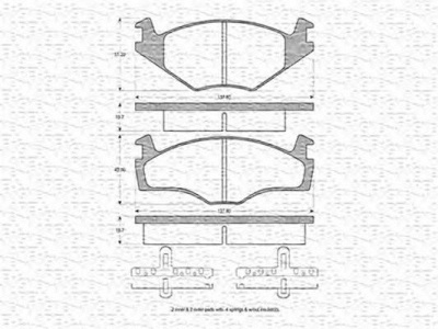 MAGNETI MARELLI 363702160009 -  Комплект тормозных колодок, дисковый тормоз